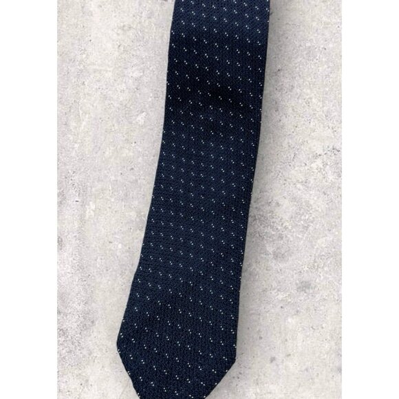 IL PORTONE Silk Tie ITALY XL Navy Geometric W:2.7" EUC - Picture 7 of 7